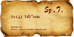 Szijj Tünde névjegykártya